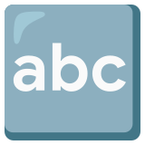 Pulsante con lettere latine - Noto Color Emoji