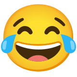 Faccina con lacrime di gioia - Noto Color Emoji