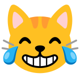 Gatto con lacrime di gioia - Noto Color Emoji