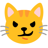 Gatto con sorriso sarcastico - Noto Color Emoji
