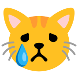 Gatto che piange - Noto Color Emoji