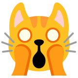 Gatto esterrefatto - Noto Color Emoji