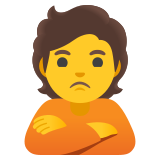 Persona imbronciata - Noto Color Emoji