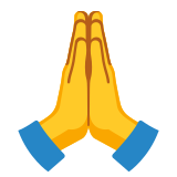 Mani giunte - Noto Color Emoji