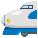Treno alta velocità punta arrotondata - Noto Color Emoji