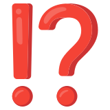 Punto esclamativo e interrogativo - Noto Color Emoji