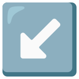 Freccia in basso a sinistra - Noto Color Emoji