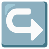 Freccia curva a destra - Noto Color Emoji