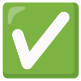 Pulsante segno di spunta - Noto Color Emoji