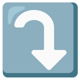 Freccia curva in basso - Noto Color Emoji