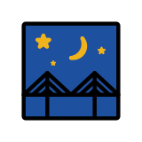 Ponte di notte - OpenMoji