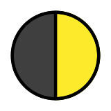 Primo quarto di luna - OpenMoji