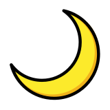 Spicchio di luna - OpenMoji