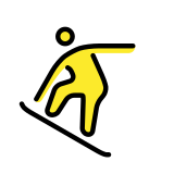 Persona sullo snowboard - OpenMoji