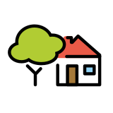 Casa con giardino - OpenMoji