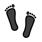 Impronta di piedi - OpenMoji