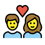 Coppia con cuore - OpenMoji
