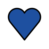 Cuore blu - OpenMoji