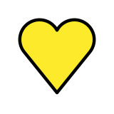 Cuore giallo - OpenMoji