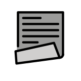 Pagina con piega - OpenMoji