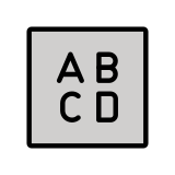 Pulsante con lettere latine maiuscole - OpenMoji