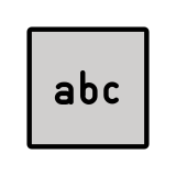 Pulsante con lettere latine - OpenMoji