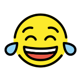 Faccina con lacrime di gioia - OpenMoji