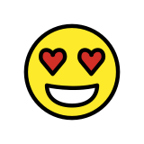 Faccina con sorriso e occhi a cuore - OpenMoji