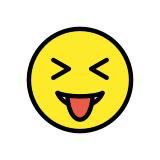 Faccina che strizza gli occhi e mostra la lingua - OpenMoji