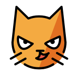 Gatto con sorriso sarcastico - OpenMoji