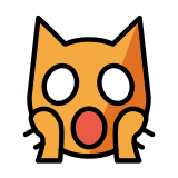 Gatto esterrefatto - OpenMoji