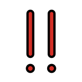 Doppio punto esclamativo - OpenMoji