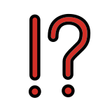Punto esclamativo e interrogativo - OpenMoji