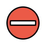 Segnale di divieto di accesso - OpenMoji