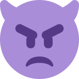 Faccina arrabbiata con corna - Twitter / X