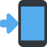 Telefono cellulare con freccia - Twitter / X