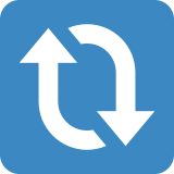 Frecce verticali che ruotano in senso orario - Twitter / X