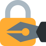 Lucchetto con penna stilo - Twitter / X