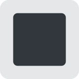 Tasto quadrato nero con bordo bianco - Twitter / X