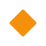 Rombo arancione piccolo - Twitter / X