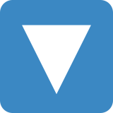 Pulsante a triangolo rivolto verso il basso - Twitter / X