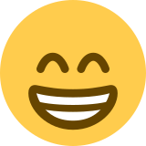 Faccina raggiante con occhi felici - Twitter / X