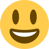 Faccina con sorriso e occhi spalancati - Twitter / X