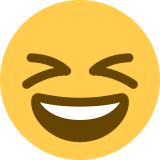 Sorriso a bocca aperta con occhi chiusi - Twitter / X