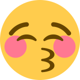 Faccina che bacia con occhi chiusi - Twitter / X