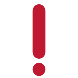 Punto esclamativo rosso - Twitter / X