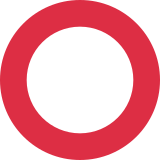 Cerchio rosso vuoto - Twitter / X