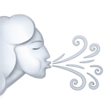 Faccia che soffia vento