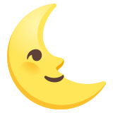 Faccina ultimo quarto di luna - Noto Color Emoji
