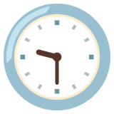 Ore nove e mezza - Noto Color Emoji